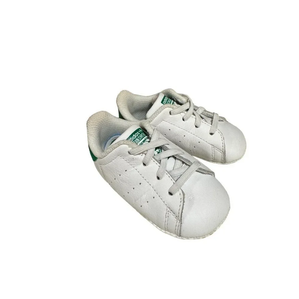 Adidas Toddler White And Green Stan Smith Sz 3 Toddler